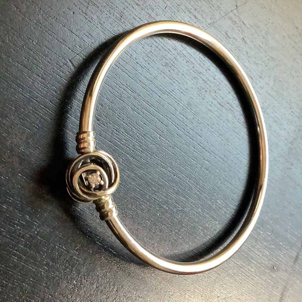 Pandora Silver Twist Knot Bangle Bracelet - Picture 2 of 9